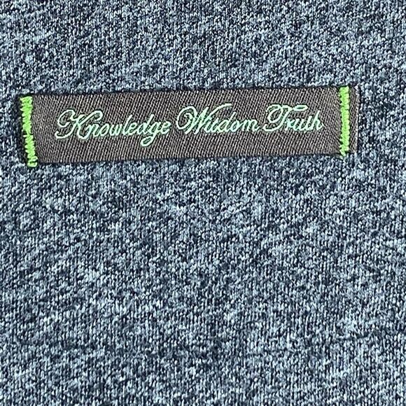 Robert Graham Mens Size Med Charcoal Blue Cotton Pull Over Long Sleeve T Shirt - Picture 4 of 5